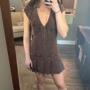 Urban outfitters pleated mini dress